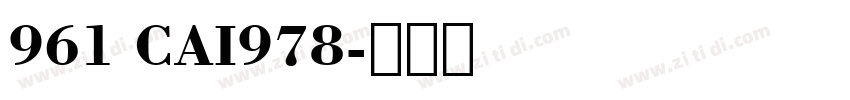 961 CAI978字体转换